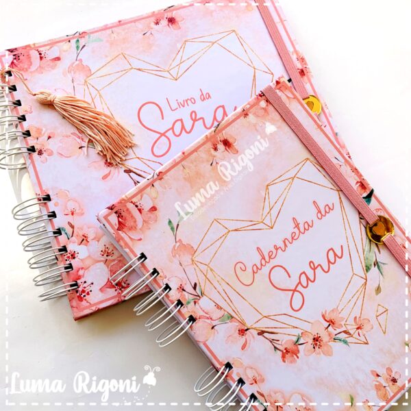 Combo Livro do Bebê + Caderneta de Vacina Floral