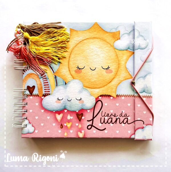 Livro do Bebê Luxo Arco Íris com Sol
