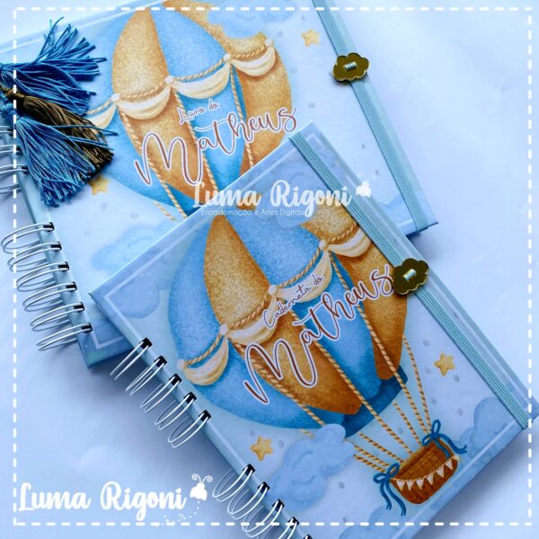 Combo Livro do Bebê + Caderneta de Vacina Balão