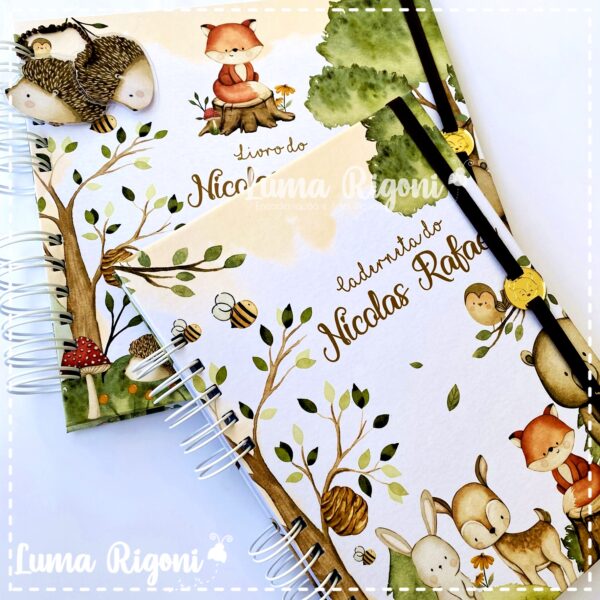 Combo Livro do Bebê + Caderneta de Vacina Bosque