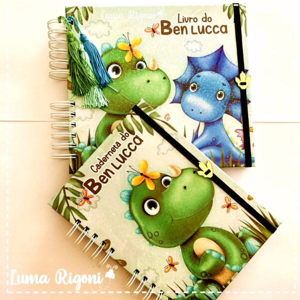 Combo Livro do Bebê + Caderneta de Vacina Dinossauro