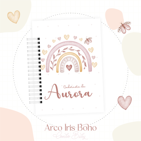 Caderneta de Vacina Arco Íris Boho