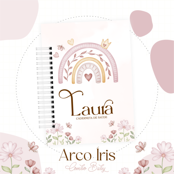 Caderneta de Vacina Arco Íris Boho 2