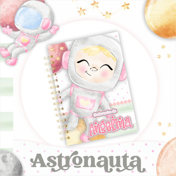 Caderneta de Vacina Astronauta Menina