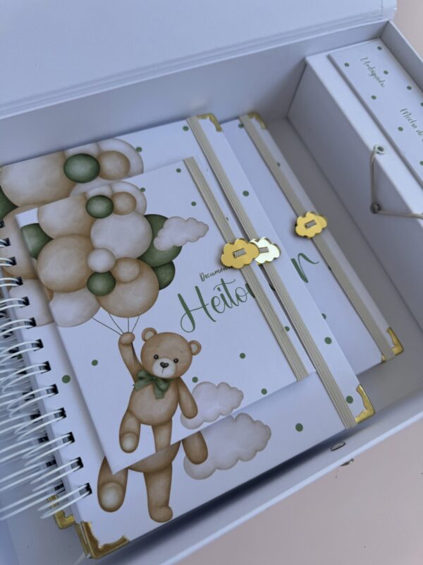 Combo Maternidade Afetiva Memórias - Urso Baloeiro Verde