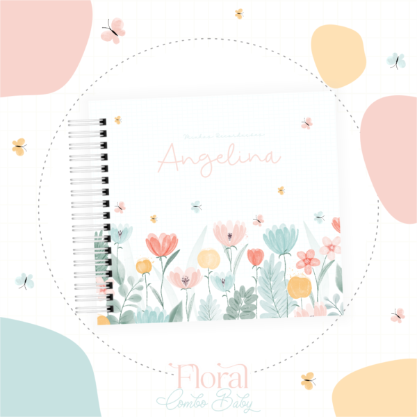 Livro do Bebê Floral com Borboletas