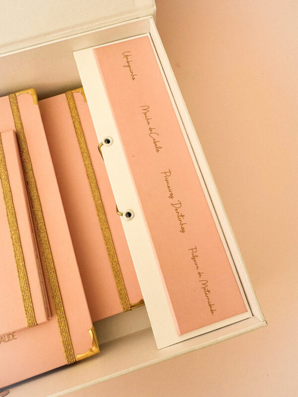 Combo Maternidade Afetiva Memórias - Rosa Chá com Dourado - Imagem 2
