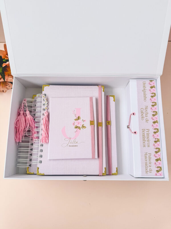 Combo Maternidade Afetiva Memórias - Linho Floral Júlia