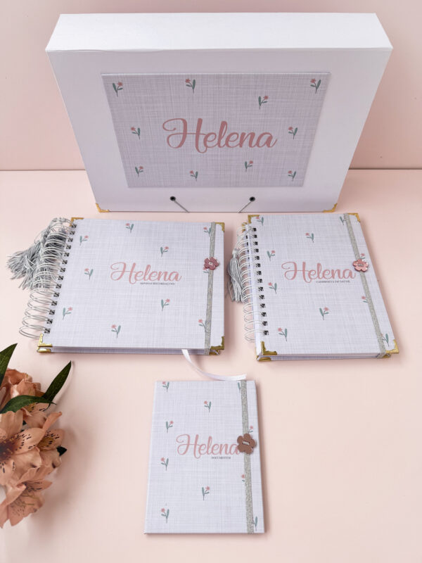 Combo Maternidade Afetiva Memórias - Linho Cinza Floral