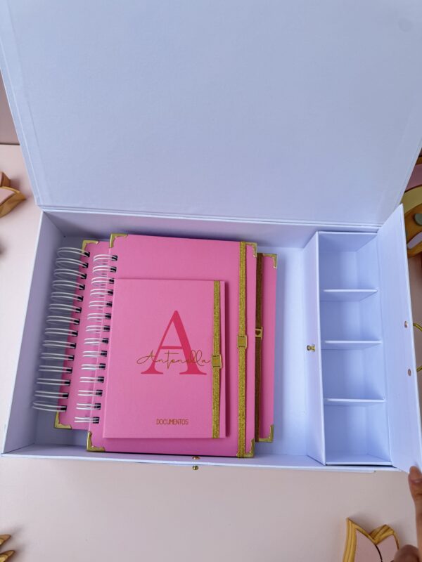Combo Maternidade Afetiva - Rosa com Dourado Antonella - Imagem 2