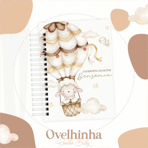 Caderneta de Vacina -  Ovelhinha Marrom Benjamin