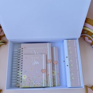 Combo Maternidade Afetiva - Jardim das Borboletas Colorido Fundo Rose
