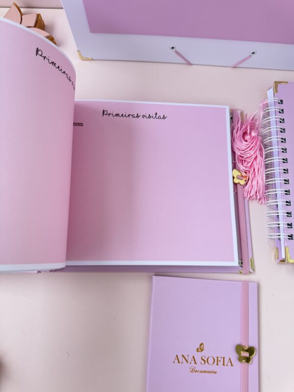 Combo dos Sonhos - Rosa com Borboleta Dourada - Imagem 8