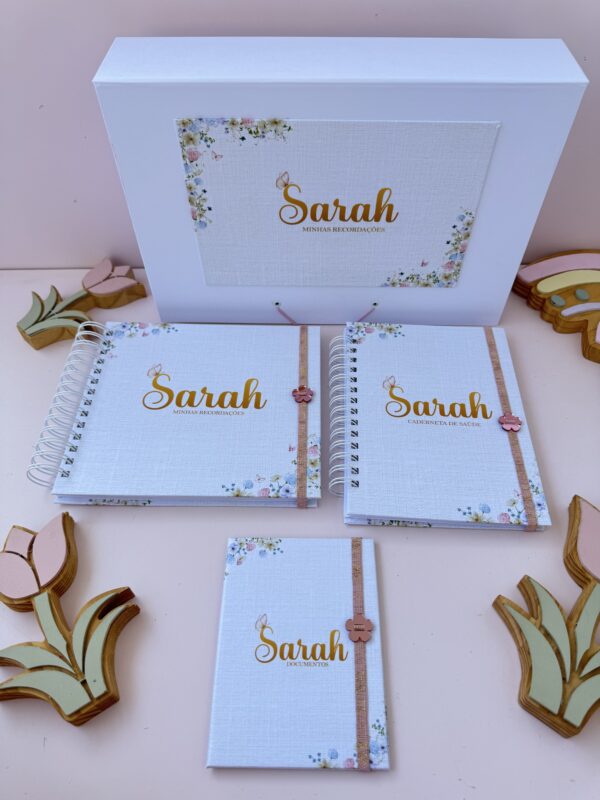 Combo Maternidade Afetiva - Floral Azul com Rosa - Imagem 4