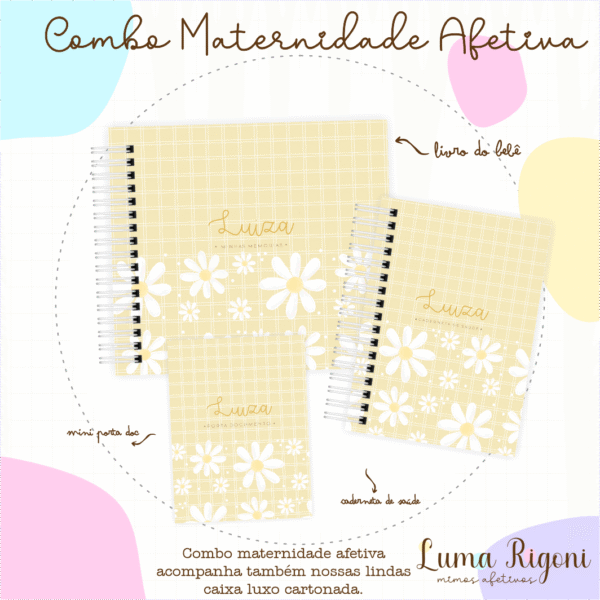 Combo Maternidade Afetiva - Margarida Amarela